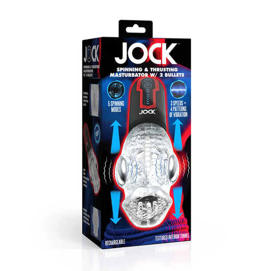Jock Spinning & Thrusting Masturbator With 2 Bullets | 653078944853 | Available at EroticWarehouse.com