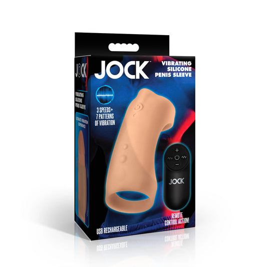 Jock Vibrating Silicone Penis Sleeve Medium | 653078944945 | Available at EroticWarehouse.com