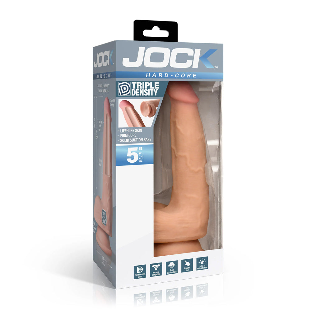 Jock Hard-Core 5" Triple Density Dildo With Balls | 653078945027 | Available at EroticWarehouse.com
