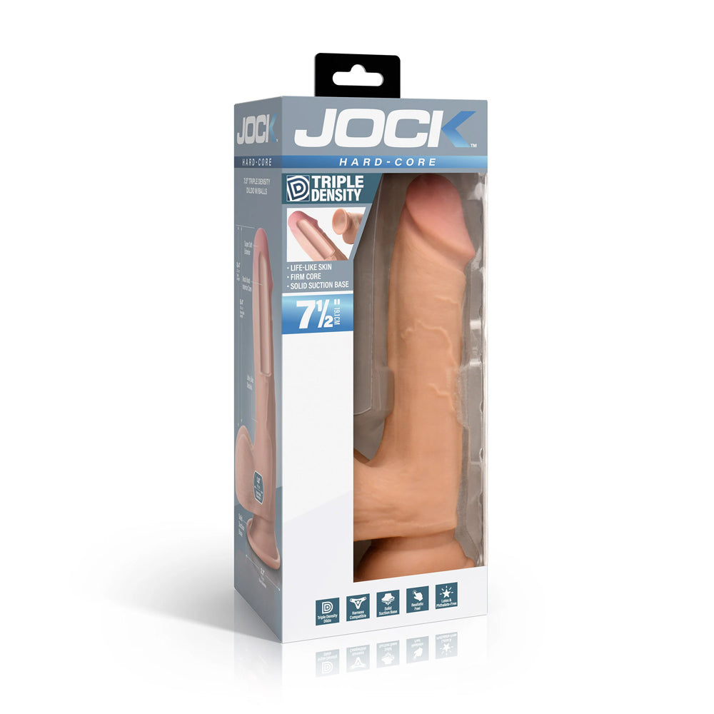 Jock Hard-Core 7.5" Triple Density Dildo With Balls | 653078945034 | Available at EroticWarehouse.com