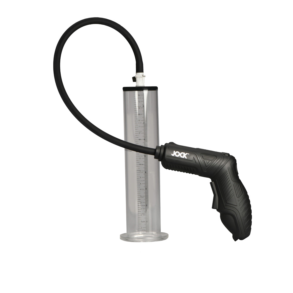 Jock Power Pumper Automatic Penis Pump With Cylinder | 653078945058 | Available at EroticWarehouse.com