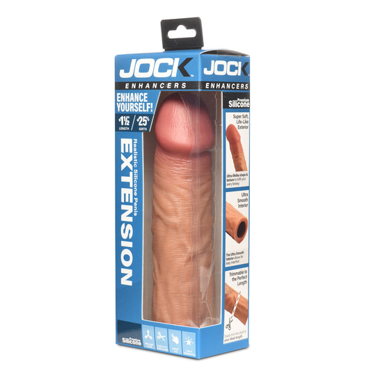 Jock Enhancers 1.5" Silicone Penis Extension Sleeve Medium | 653078945102 | Available at EroticWarehouse.com