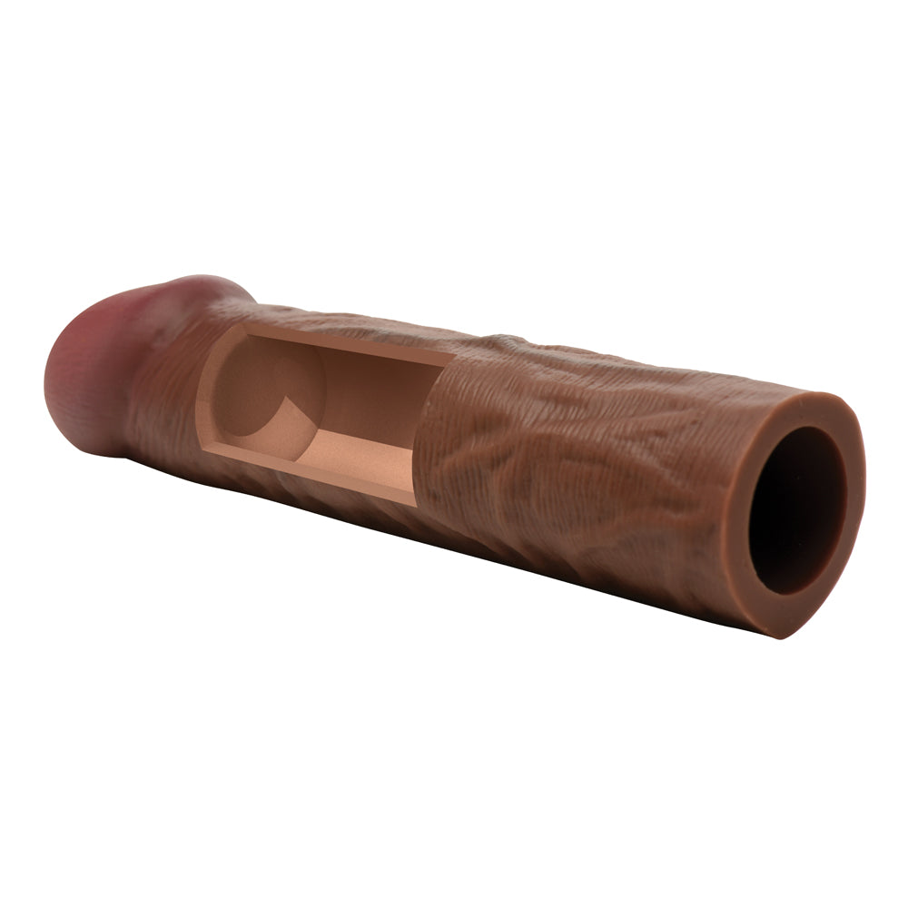 Jock Enhancers 1.5" Silicone Penis Extension Sleeve Dark | 653078945119 | Available at EroticWarehouse.com