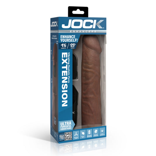 Jock Enhancers Vibrating Penis Extension W/ Remote Dark | 653078945157 | Available at EroticWarehouse.com