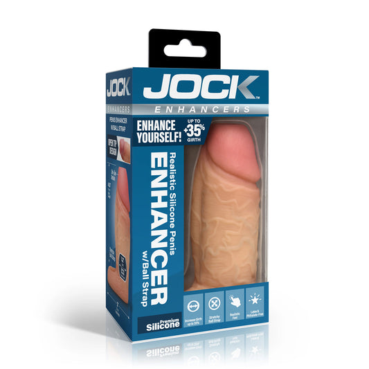 Jock Enhancers Silicone Penis Extension Sleeve Light | 653078945171 | Available at EroticWarehouse.com