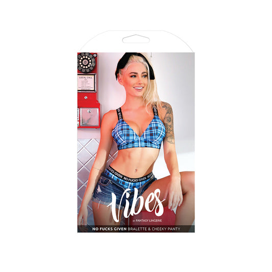No Fucks Given Bralette & Cheeky Panty - M/L Boxed | 657447081736 | Available at EroticWarehouse.com