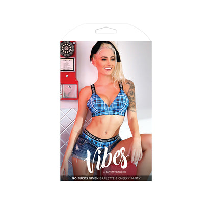 No Fucks Given Bralette & Cheeky Panty - L/XL Boxed | 657447081743 | Available at EroticWarehouse.com