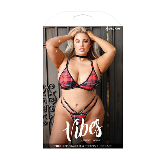 Fuck Off Bralette Set Queen Size | 657447082771 | Available at EroticWarehouse.com
