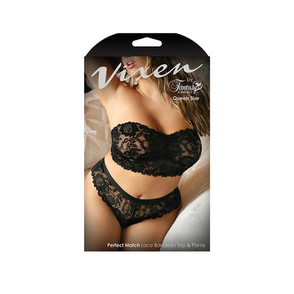 Perfect Match Lace Bandeau Top & Panty Queen Size | 657447086069 | Available at EroticWarehouse.com
