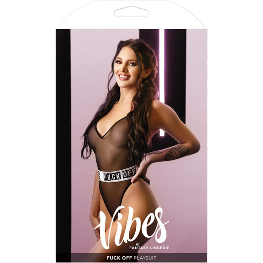 Fuck Off Playsuit M/L | 657447087509 | Available at EroticWarehouse.com