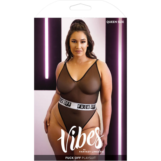 Fuck Off Playsuit Queen | 657447087523 | Available at EroticWarehouse.com