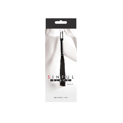 Sinful - Black - Whip | 657447092275 | Available at EroticWarehouse.com