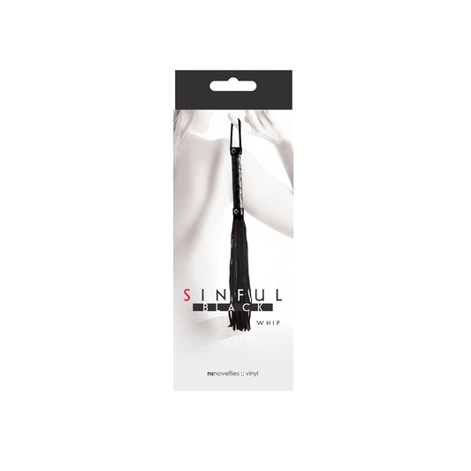 Sinful - Black - Whip | 657447092275 | Available at EroticWarehouse.com