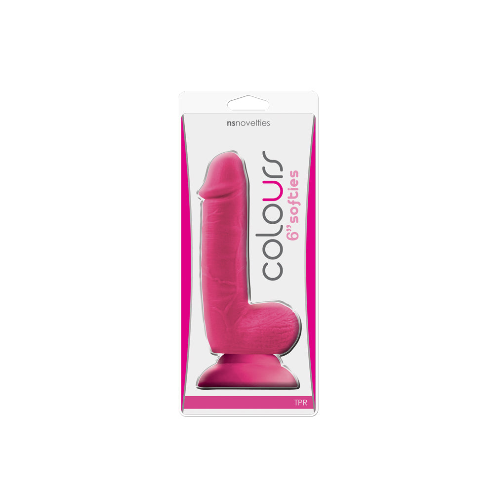 Colours - Softies 6" Dildo - Pink | 657447095290 | Available at EroticWarehouse.com