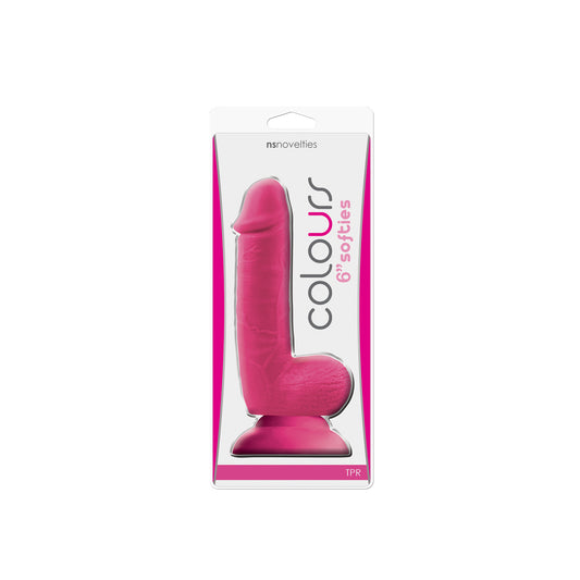 Colours - Softies 6" Dildo - Pink | 657447095290 | Available at EroticWarehouse.com