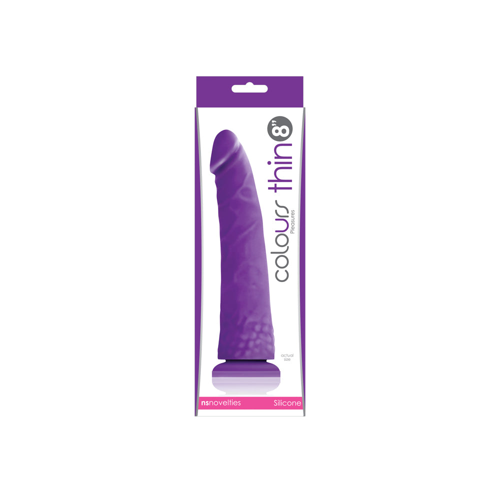 Colours Pleasures - Thin 8" - Purple | 657447095757 | Available at EroticWarehouse.com