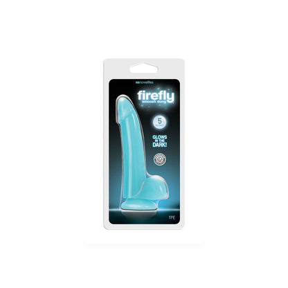 Firefly Smooth Glowing Dong 5" Blue | 657447096549 | Available at EroticWarehouse.com