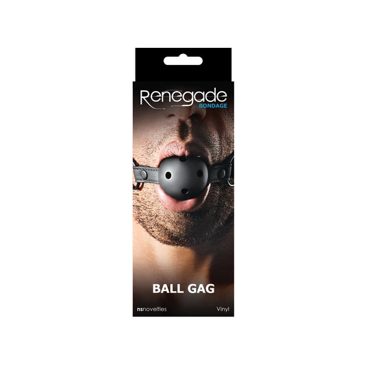 Renegade Bondage Ball Gag Black | 657447097706 | Available at EroticWarehouse.com