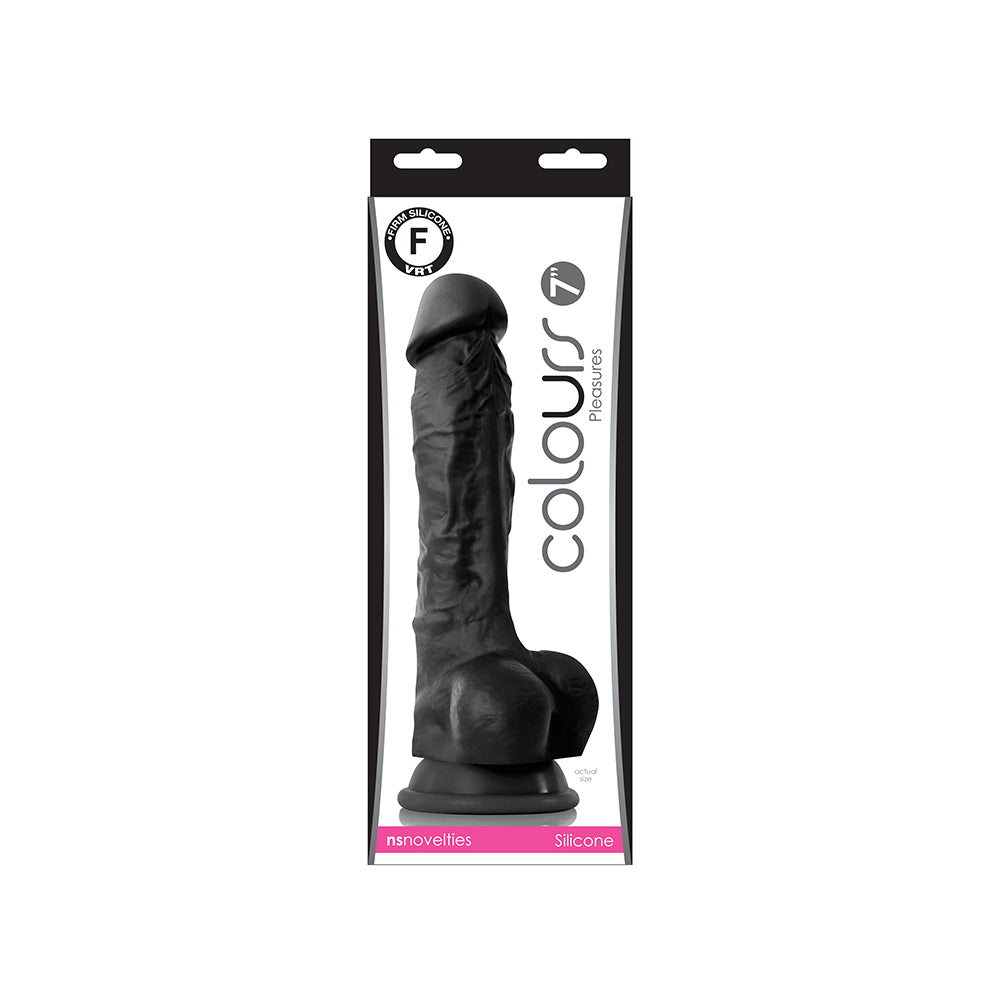 Colours Pleasures 7" Dildo Black | 657447098000 | Available at EroticWarehouse.com