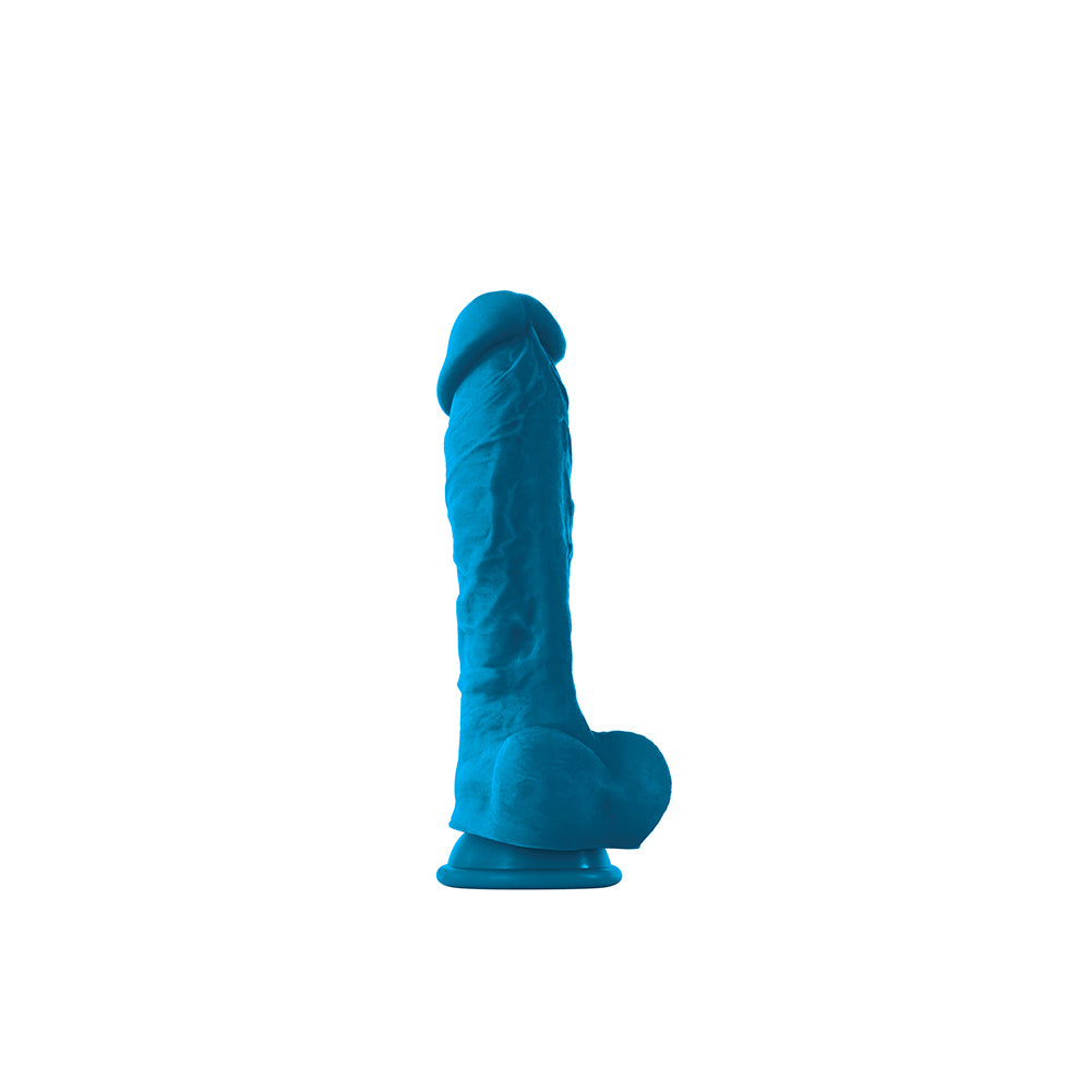 Colour-Soft 8" Soft Dildo Blue | 657447098451 | Available at EroticWarehouse.com