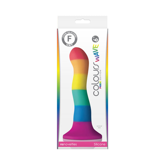 Colours Pride Edition 6" Wave Dildo Rainbow | 657447099090 | Available at EroticWarehouse.com