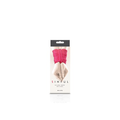 Sinful Nylon Rope 25Ft Pink | 657447099922 | Available at EroticWarehouse.com