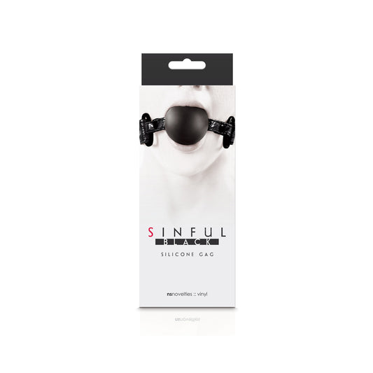 Sinful Soft Silicone Gag Black | 657447099939 | Available at EroticWarehouse.com
