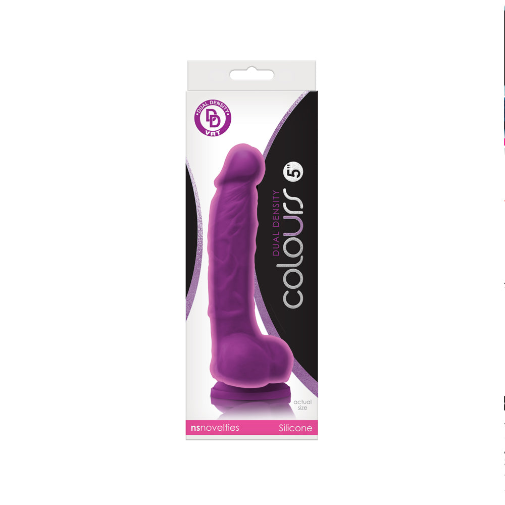 Colours Dual Density 5" Dildo Purple | 657447100147 | Available at EroticWarehouse.com