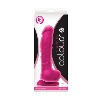 Colours Dual Density 8" Dildo Pink | 657447100161 | Available at EroticWarehouse.com