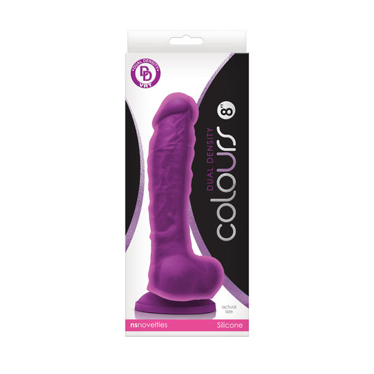 Colours Dual Density 8" Dildo Purple | 657447100178 | Available at EroticWarehouse.com