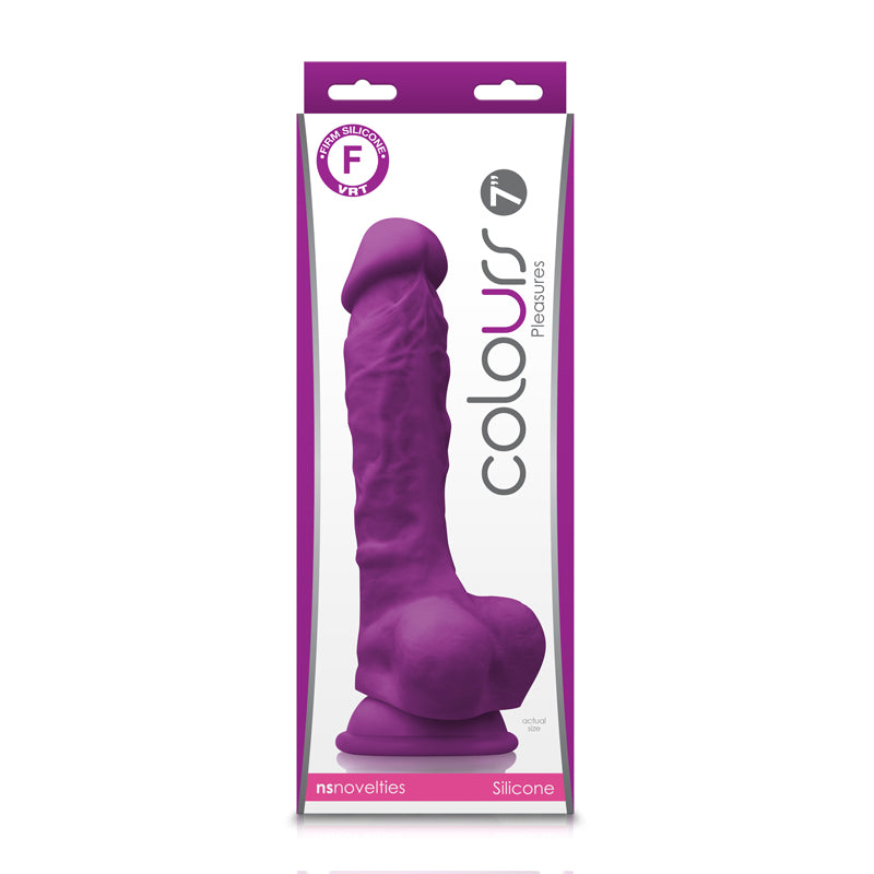 Colours Pleasures 7" Dildo Purple | 657447102110 | Available at EroticWarehouse.com