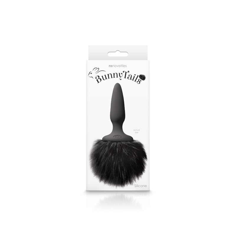 Bunny Tails Mini Black Fur | 657447102486 | Available at EroticWarehouse.com