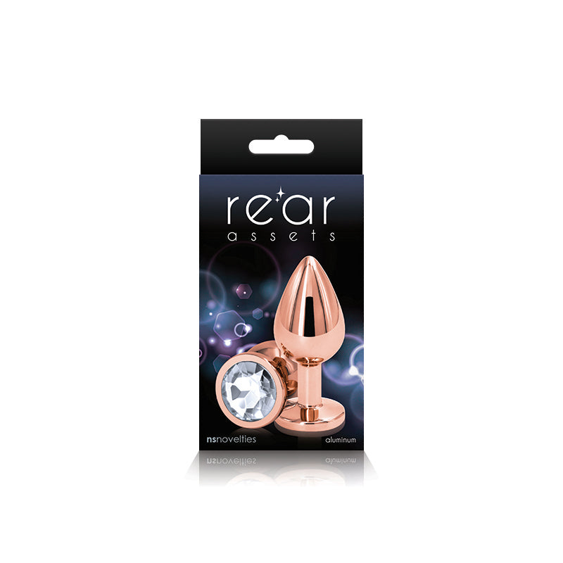 Rear Assets Rose Gold Medium Clear | 657447103032 | Available at EroticWarehouse.com
