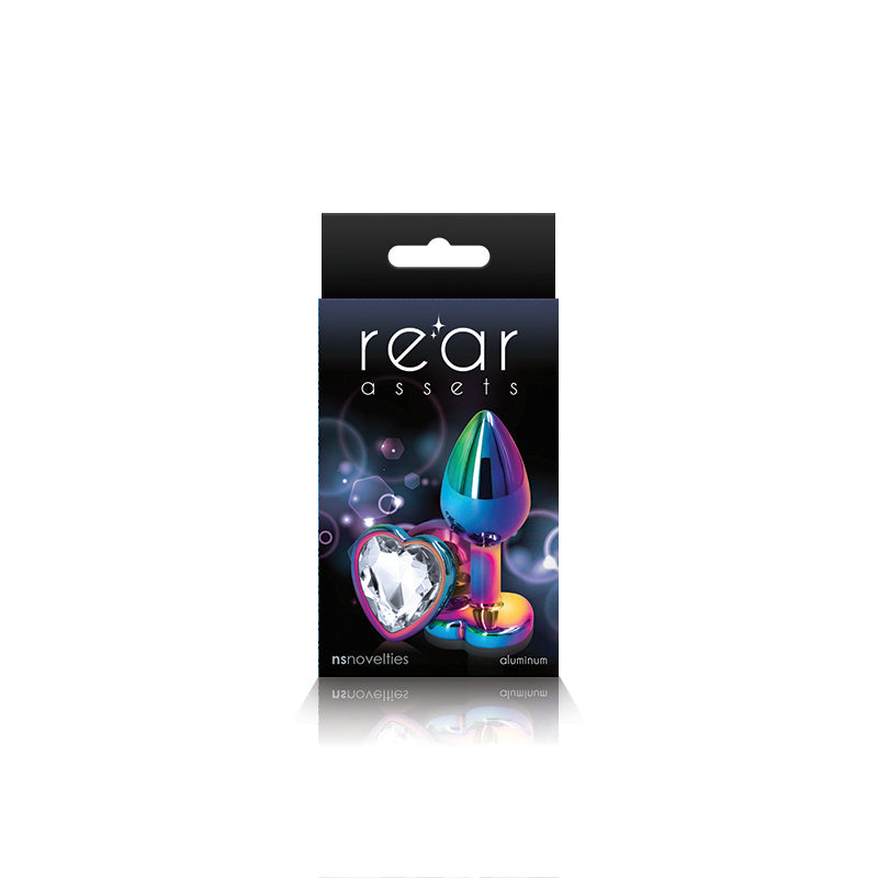 Rear Assets Mulitcolor Heart Small Clear | 657447103063 | Available at EroticWarehouse.com
