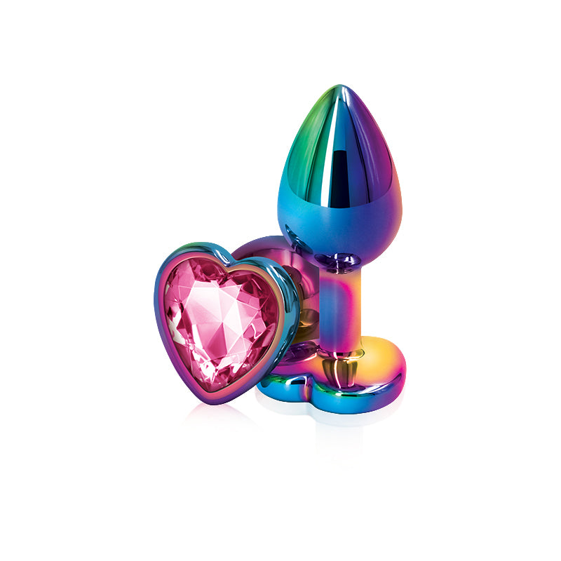 Rear Assets Mulitcolor Heart Small Pink | 657447103070 | Available at EroticWarehouse.com