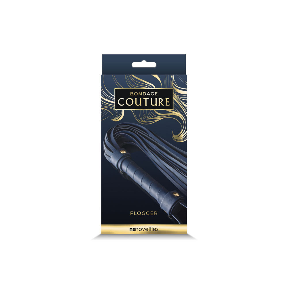 Bondage Couture Flogger Blue | 657447103247 | Available at EroticWarehouse.com