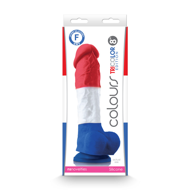 Colours Pleasures Tricolor 8" Dildo | 657447103728 | Available at EroticWarehouse.com