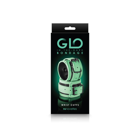 Glo Bondage Wrist Cuff Green | 657447104022 | Available at EroticWarehouse.com