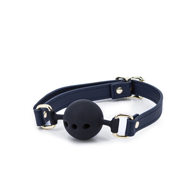 Bondage Couture Ball Gag Blue | 657447104169 | Available at EroticWarehouse.com