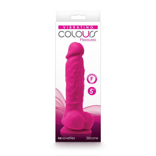 Colours Pleasures Vibrating 5" Dildo Pink | 657447104244 | Available at EroticWarehouse.com