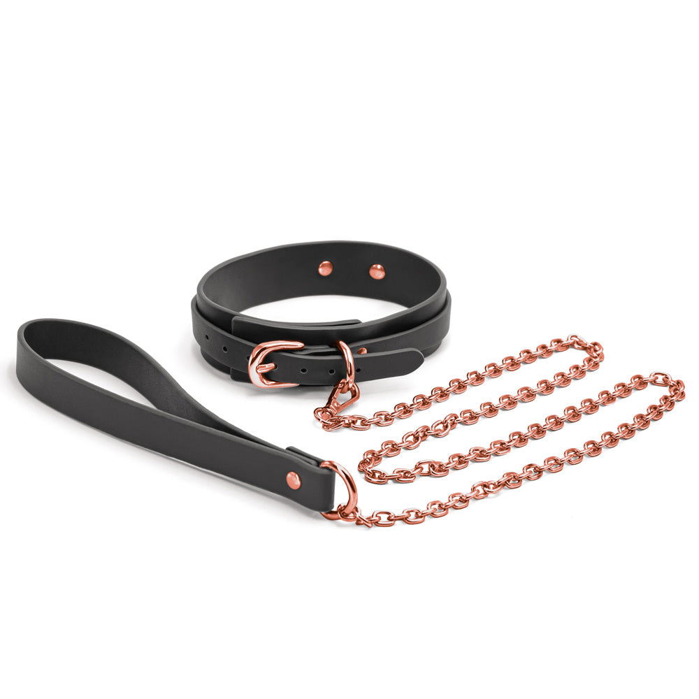 Bondage Couture Collar And Leash Black | 657447104558 | Available at EroticWarehouse.com