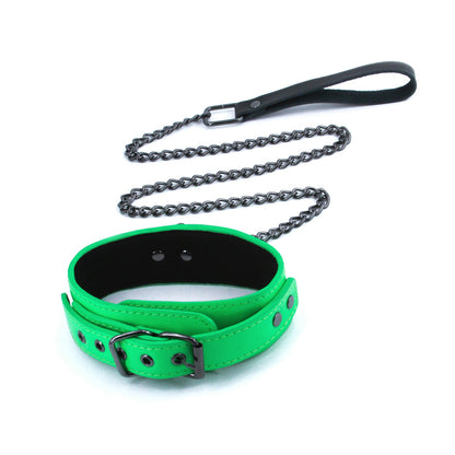 Electra Collar & Leash Green | 657447105067 | Available at EroticWarehouse.com