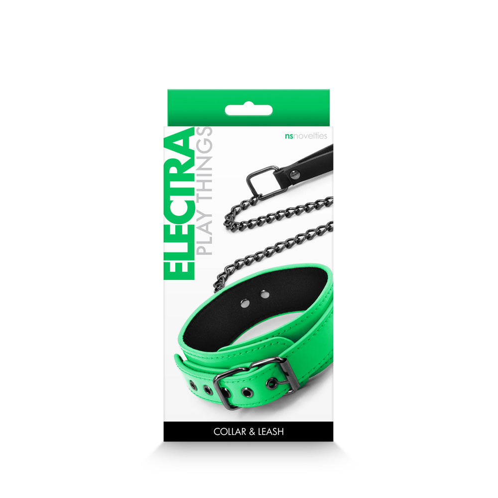 Electra Collar & Leash Green | 657447105067 | Available at EroticWarehouse.com