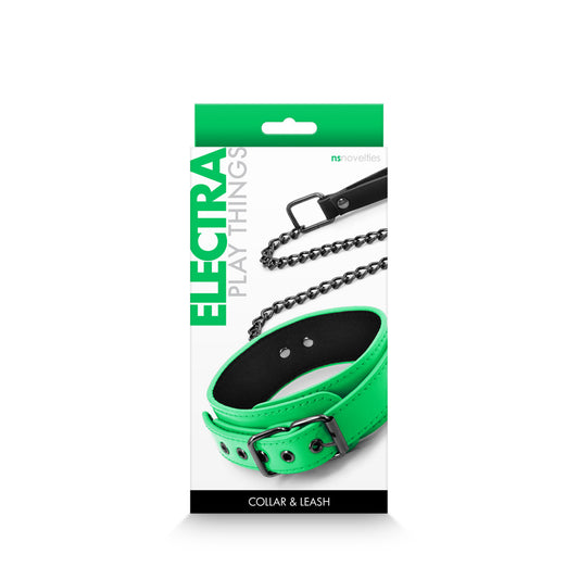 Electra Collar & Leash Green | 657447105067 | Available at EroticWarehouse.com
