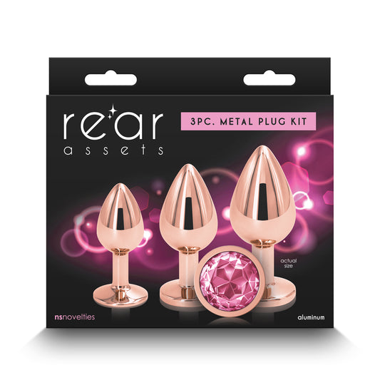 Rear Assets Trainer Kit Rose Gold Pink Gem | 657447105333 | Available at EroticWarehouse.com