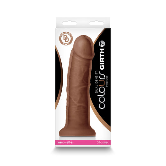 Colours Dual Density 7" Girth Dildo Brown | 657447106675 | Available at EroticWarehouse.com