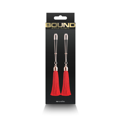 Bound Nipple Clamps T1 Red | 657447106873 | Available at EroticWarehouse.com