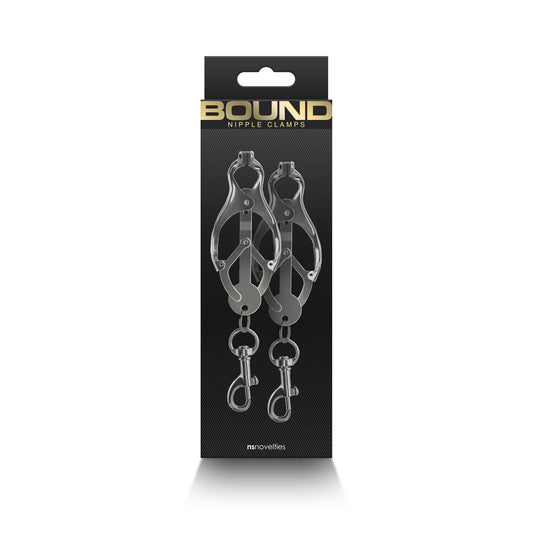 Bound Nipple Clamps C3 Gunmetal | 657447106989 | Available at EroticWarehouse.com