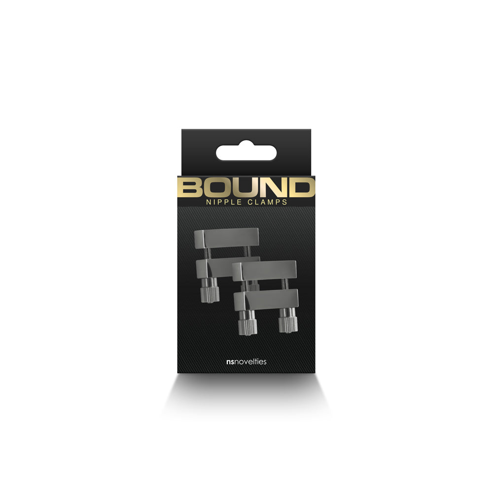 Bound Nipple Clamps V1 Gunmetal | 657447107009 | Available at EroticWarehouse.com