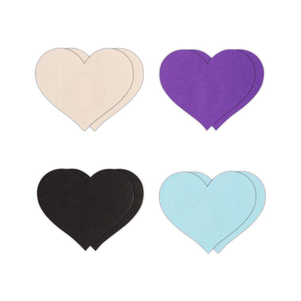 Pretty Pasties Heart I Assorted 4 Pair | 657447107887 | Available at EroticWarehouse.com